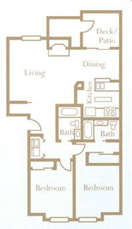 2 Bed 2 Bath D202 floor plan